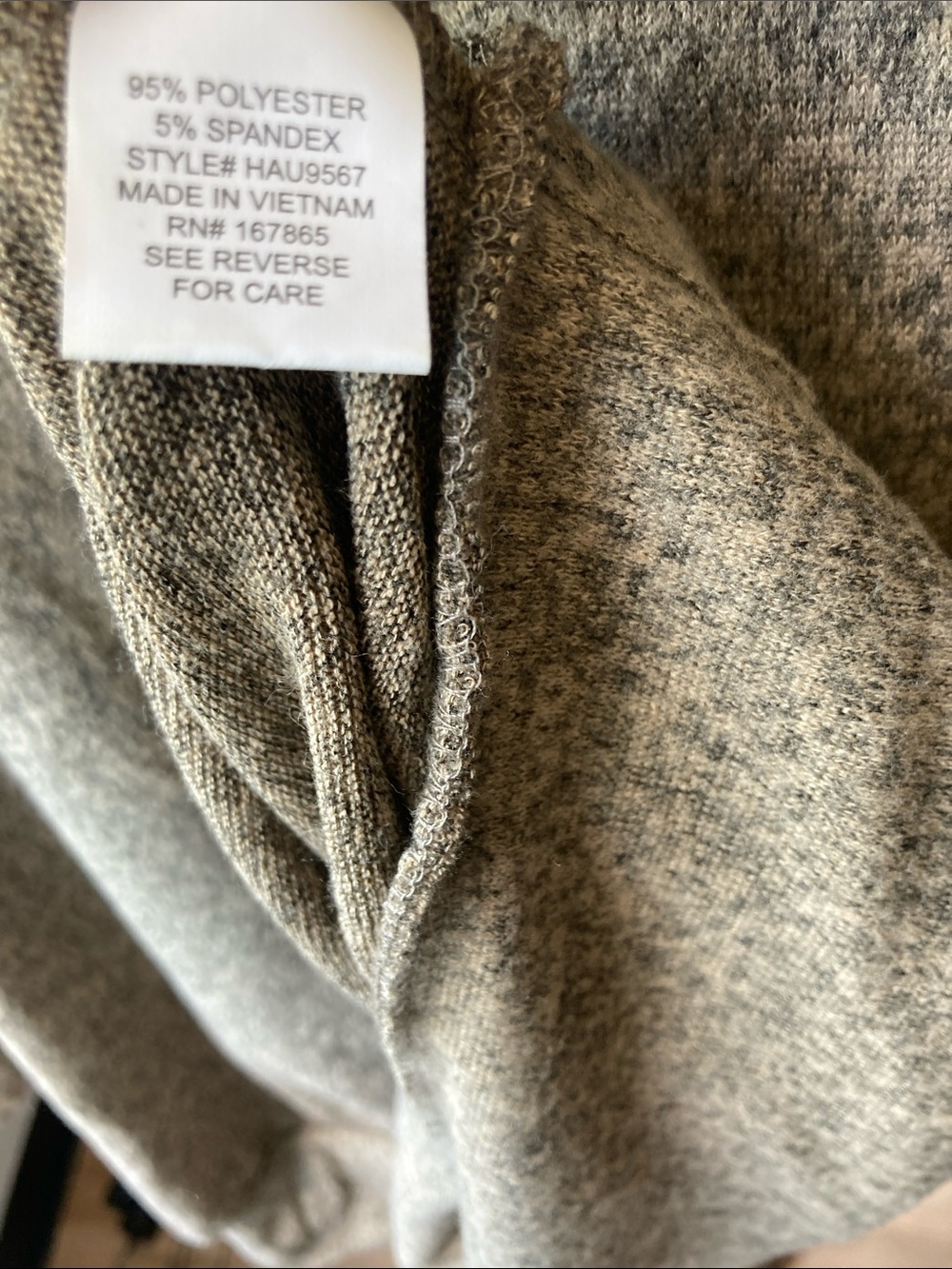 NY Collection heathers tan gray top 2X casual business casual office neutral - Picture 13 of 17